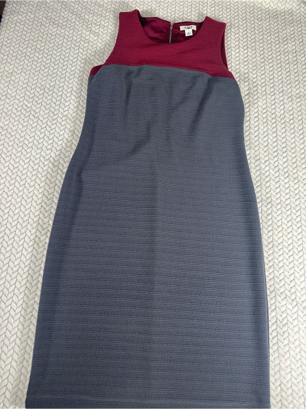 Cato Women’s Dress Size 12 Casual Burgundy/gray